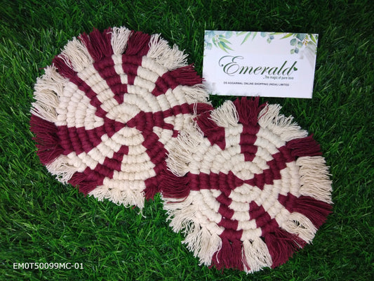 Cherry Snowflake Coasters (Set of 2)