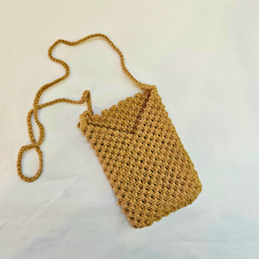 Sand Loop  Mobile Sling Macrame Pouch