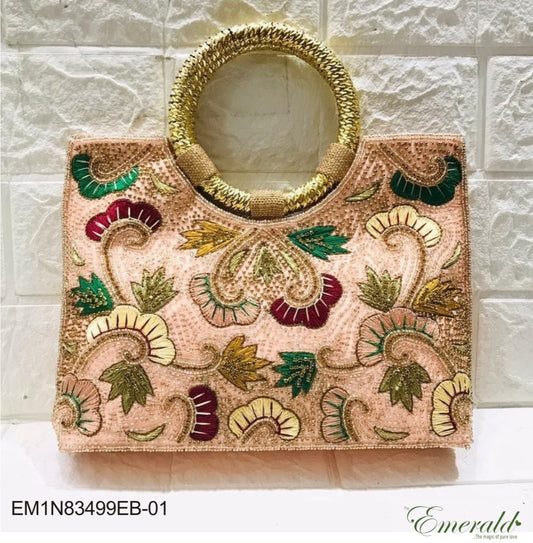 Blushing Beauty - Embroidery Handbag