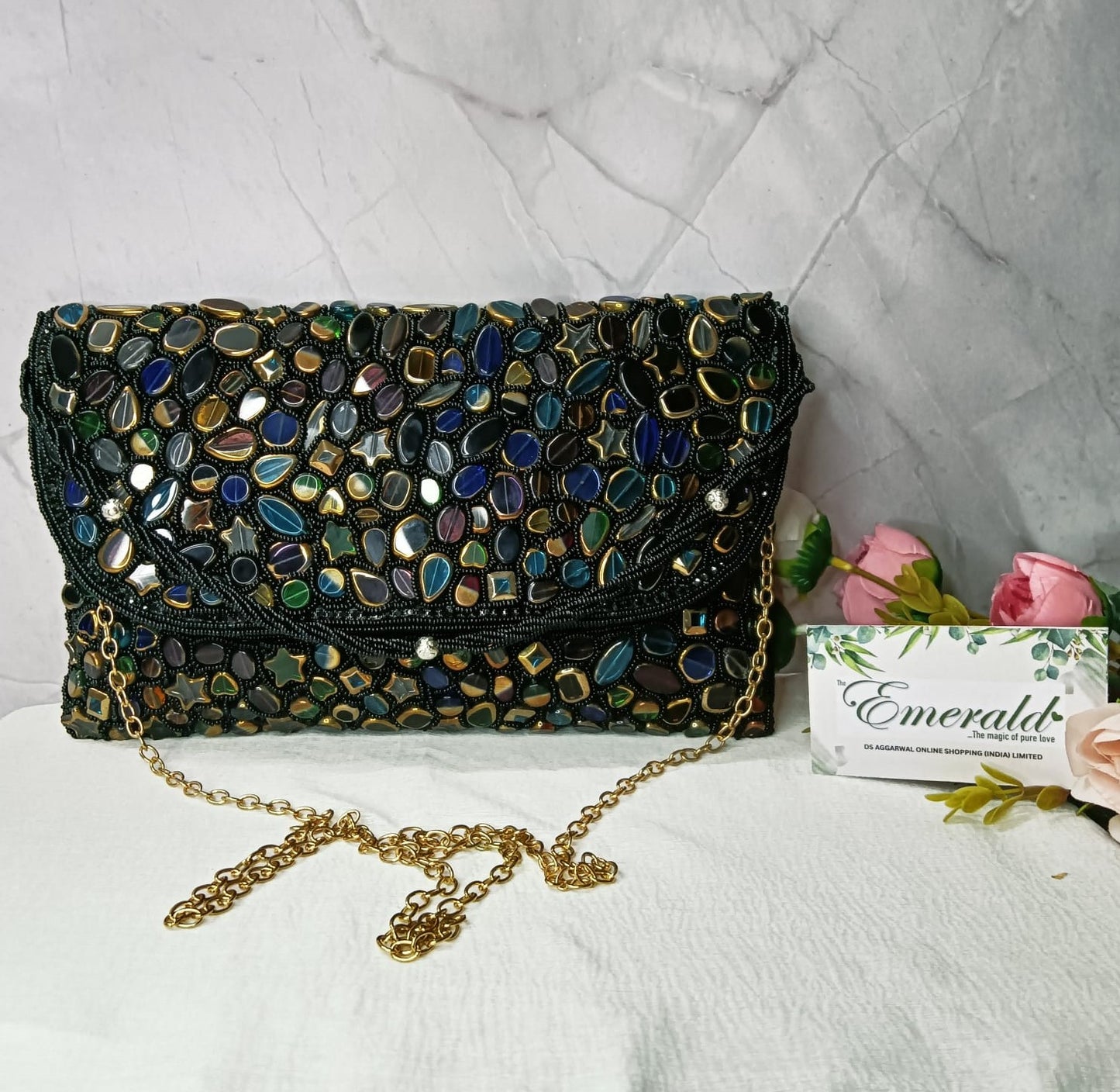 Midnight Glam Statement - Clutch