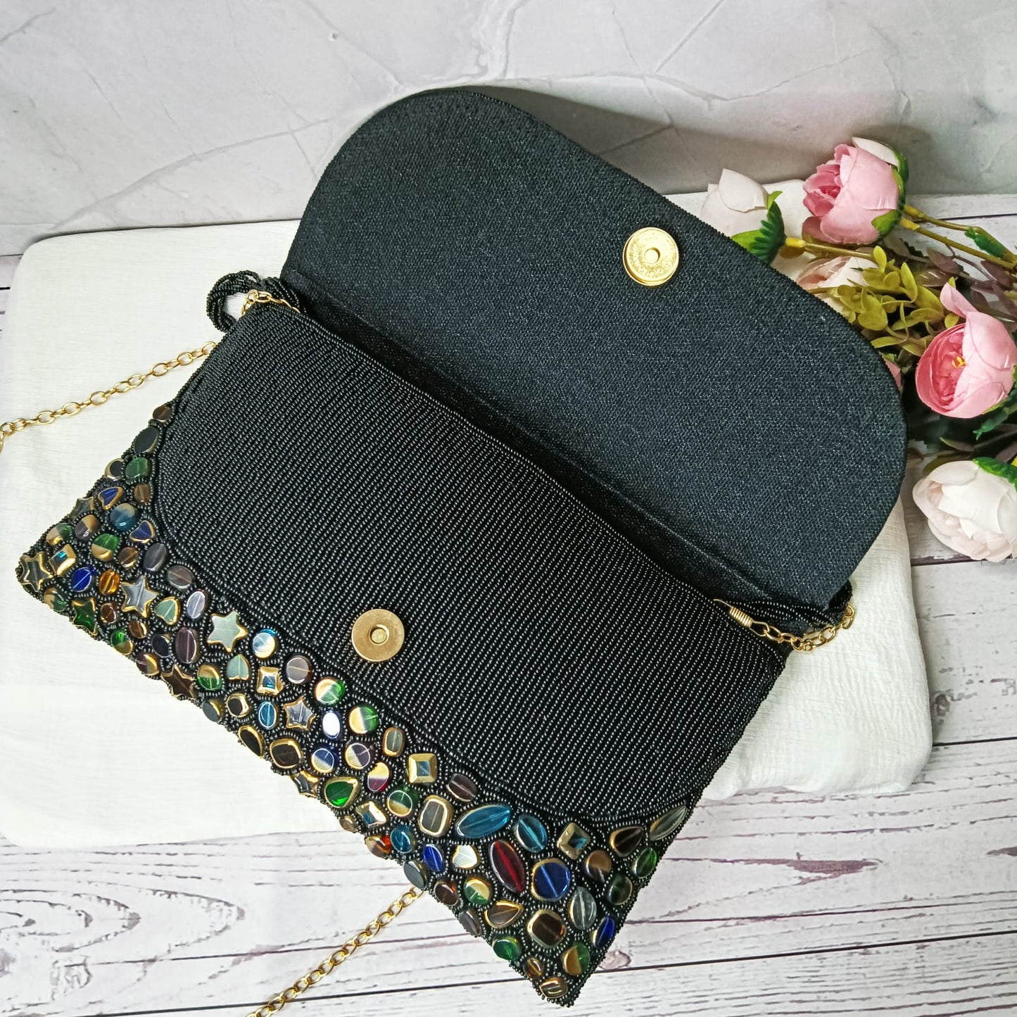 Midnight Glam Statement - Clutch