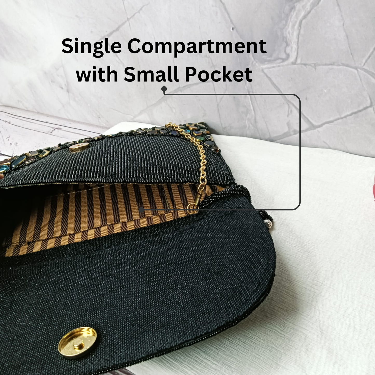 Midnight Glam Statement - Clutch