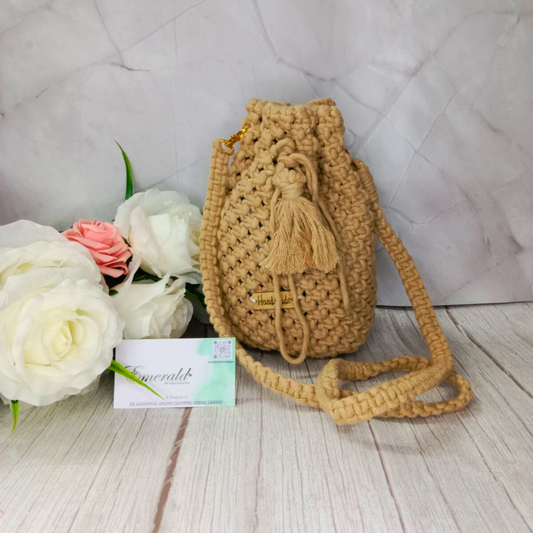 Artisan Potli Weave Sling - Beige - Emerald Fashion