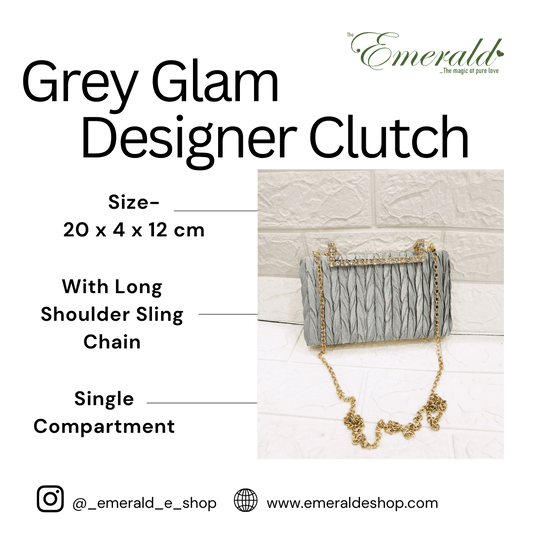 Grey Glam Designer Clutch