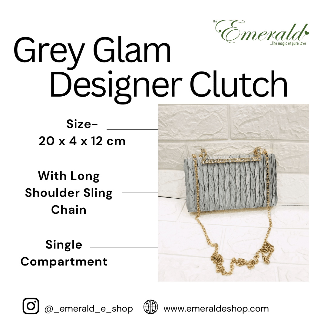 Grey Glam Designer Clutch