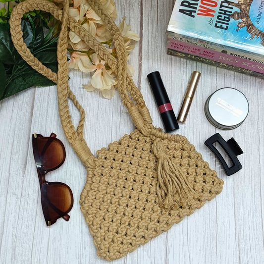 Seoul SandStone - Macrame Shoulder Bag