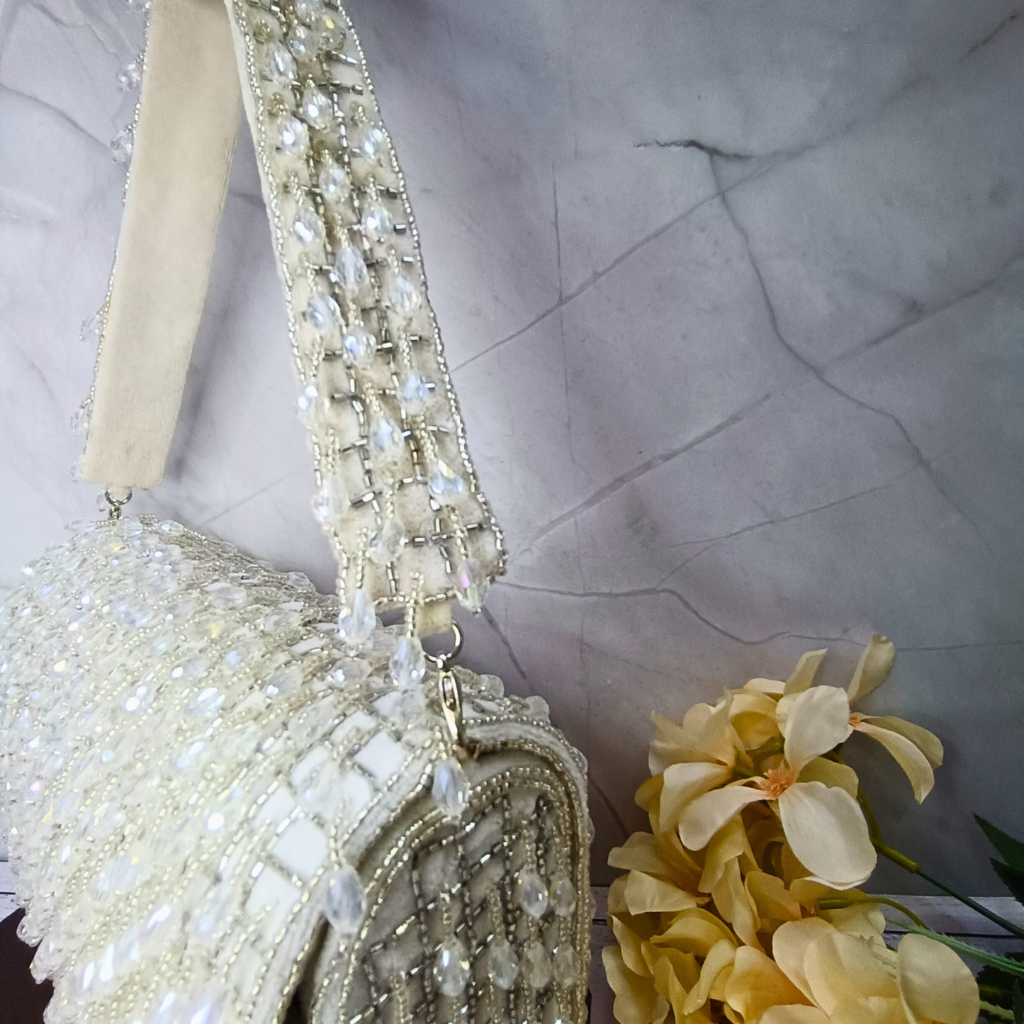 Pearl Dazzle Hangings-  Clutch