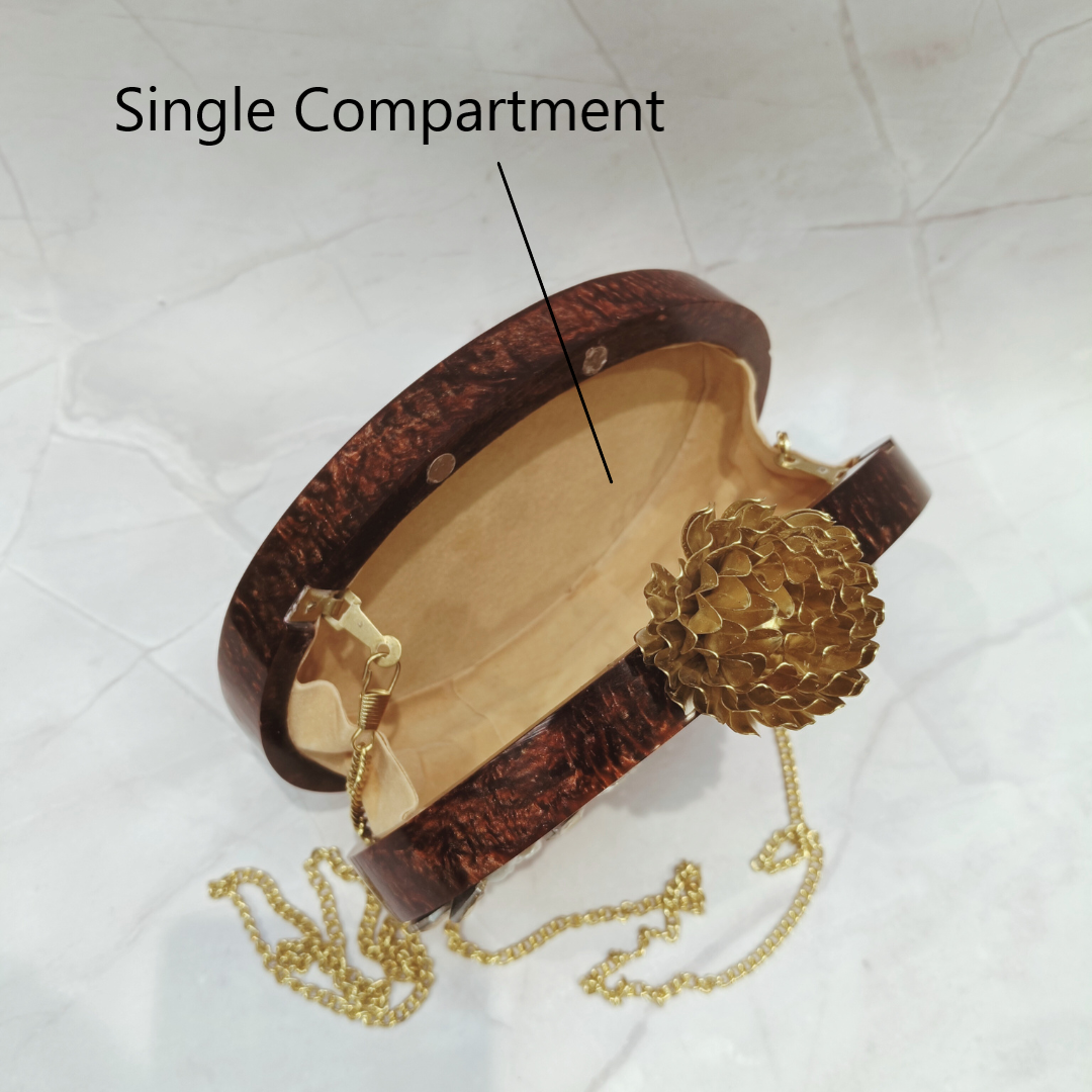 Brown Shine Allure Éclat Clutch