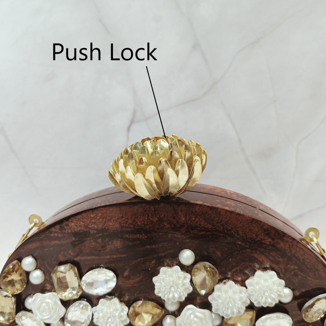 Brown Shine Allure Éclat Clutch