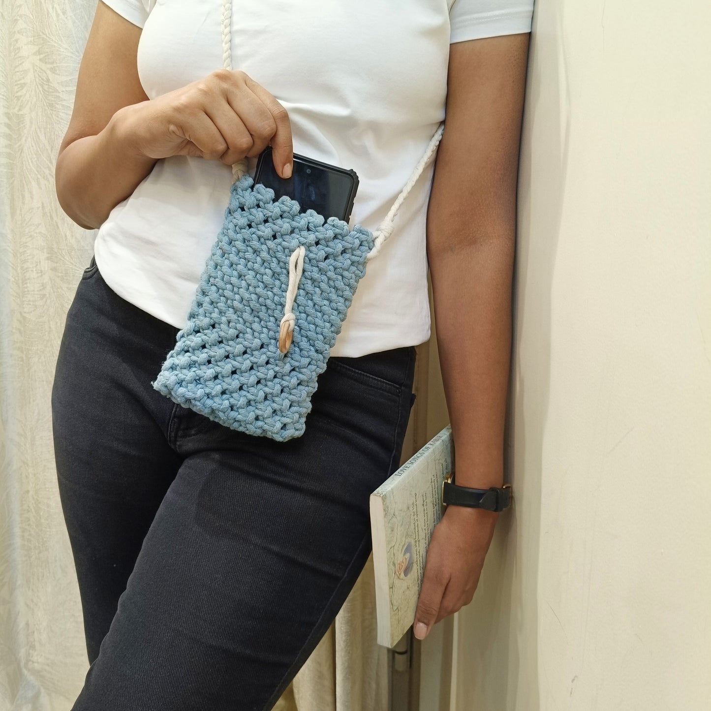 Azure Twist Macramé Mini Purse - Emerald Fashion