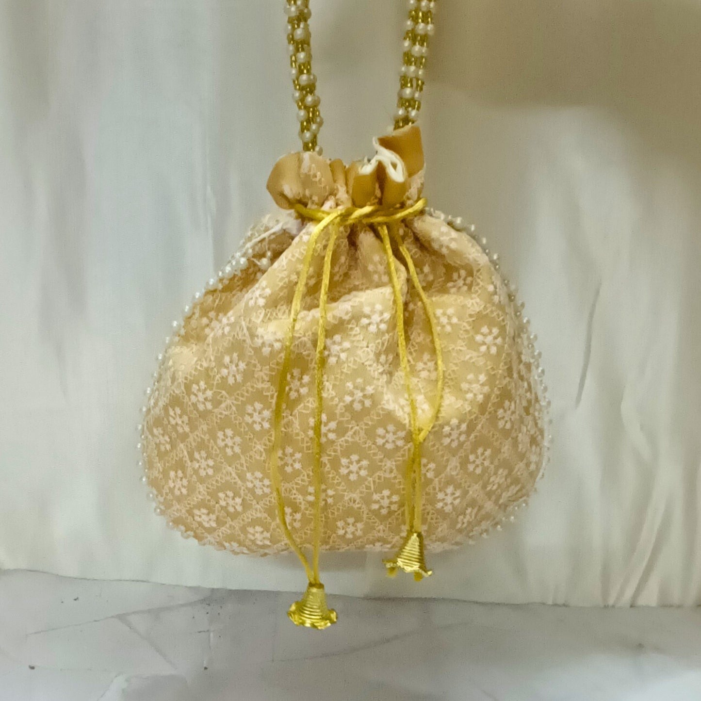 Embroidered Charm Potli Bag