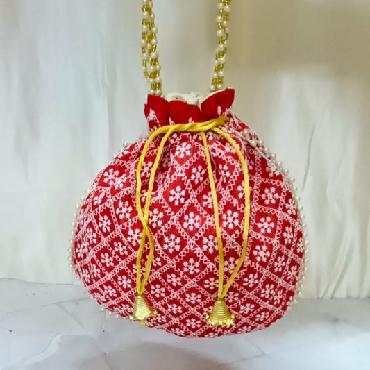 Embroidered Charm Potli Bag