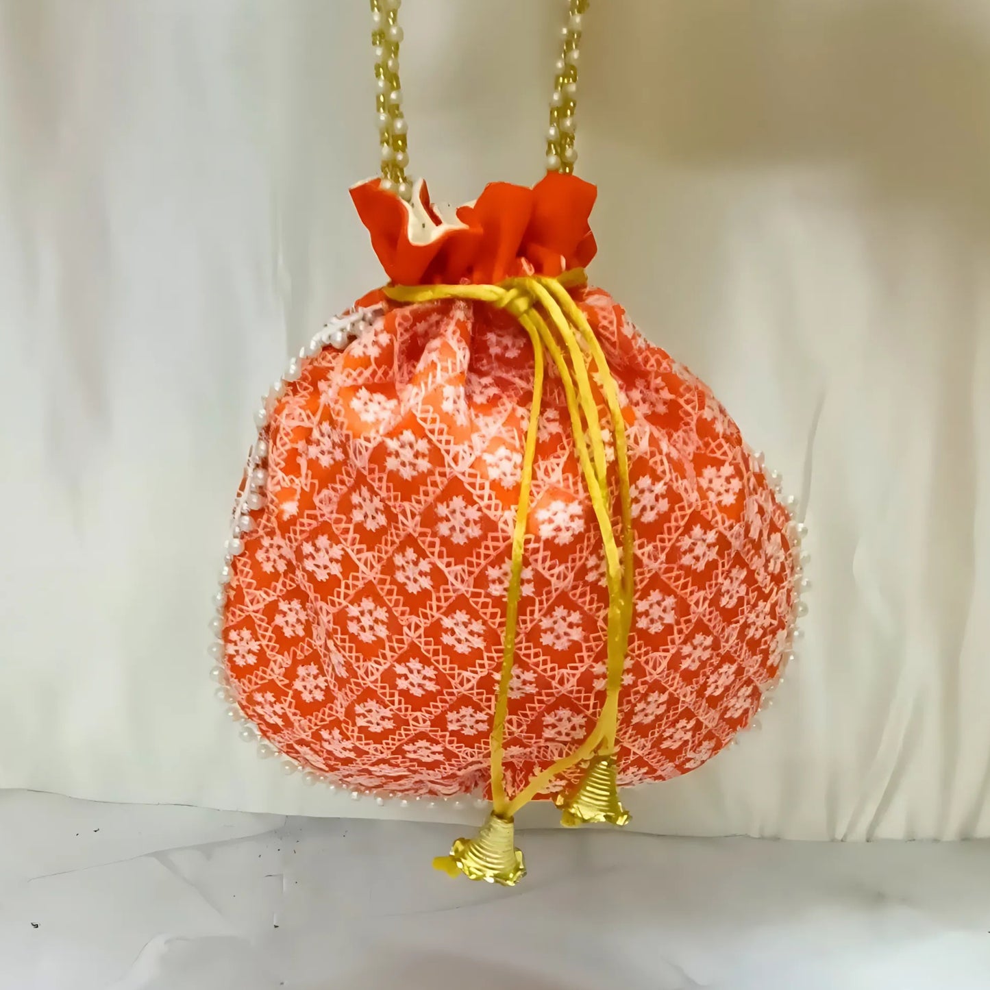 Embroidered Charm Potli Bag