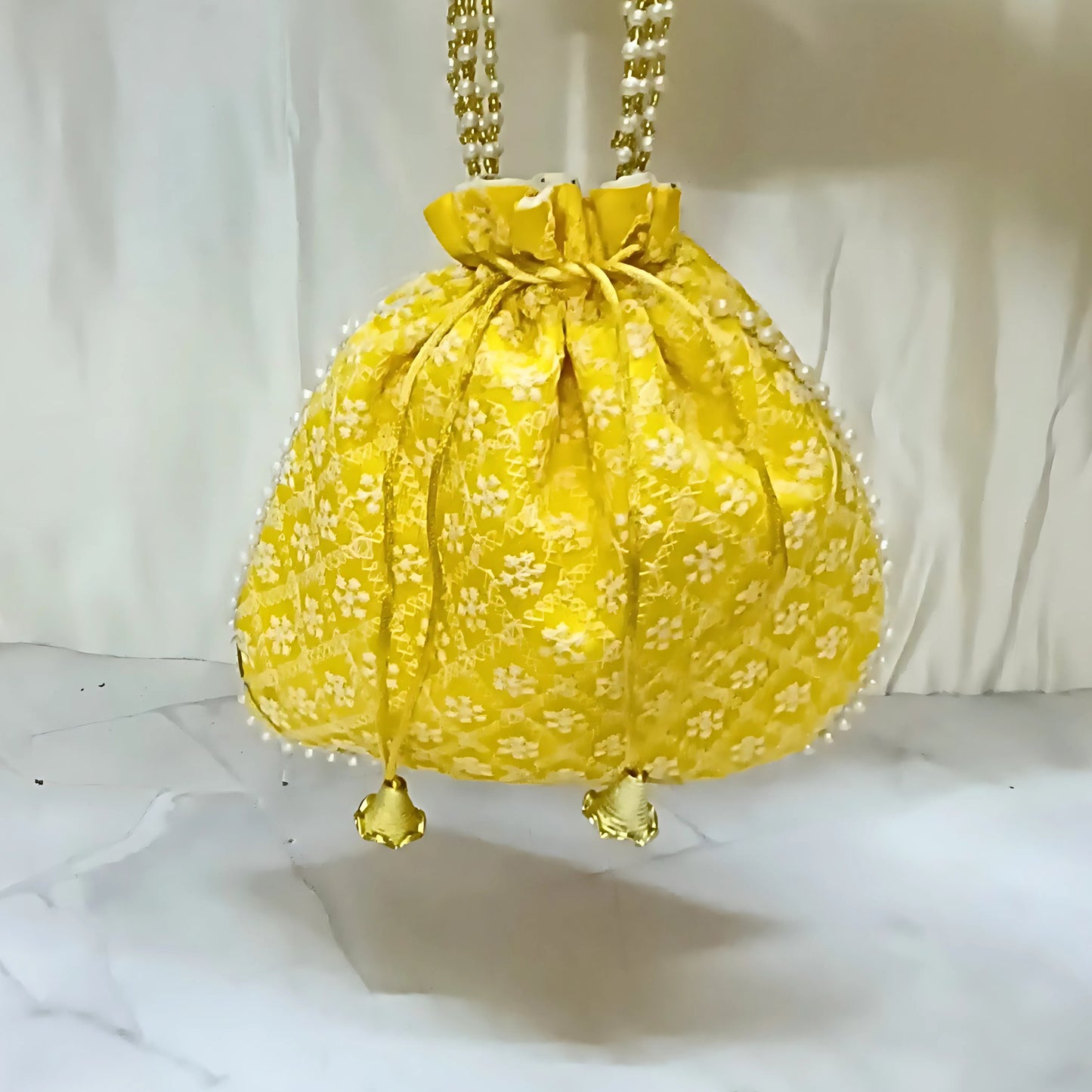 Embroidered Charm Potli Bag