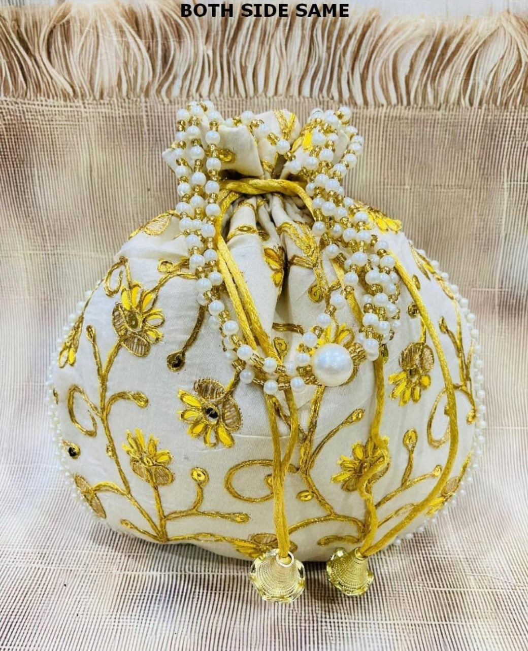 Yellow Blossom Potli Bag - Emerald Fashion