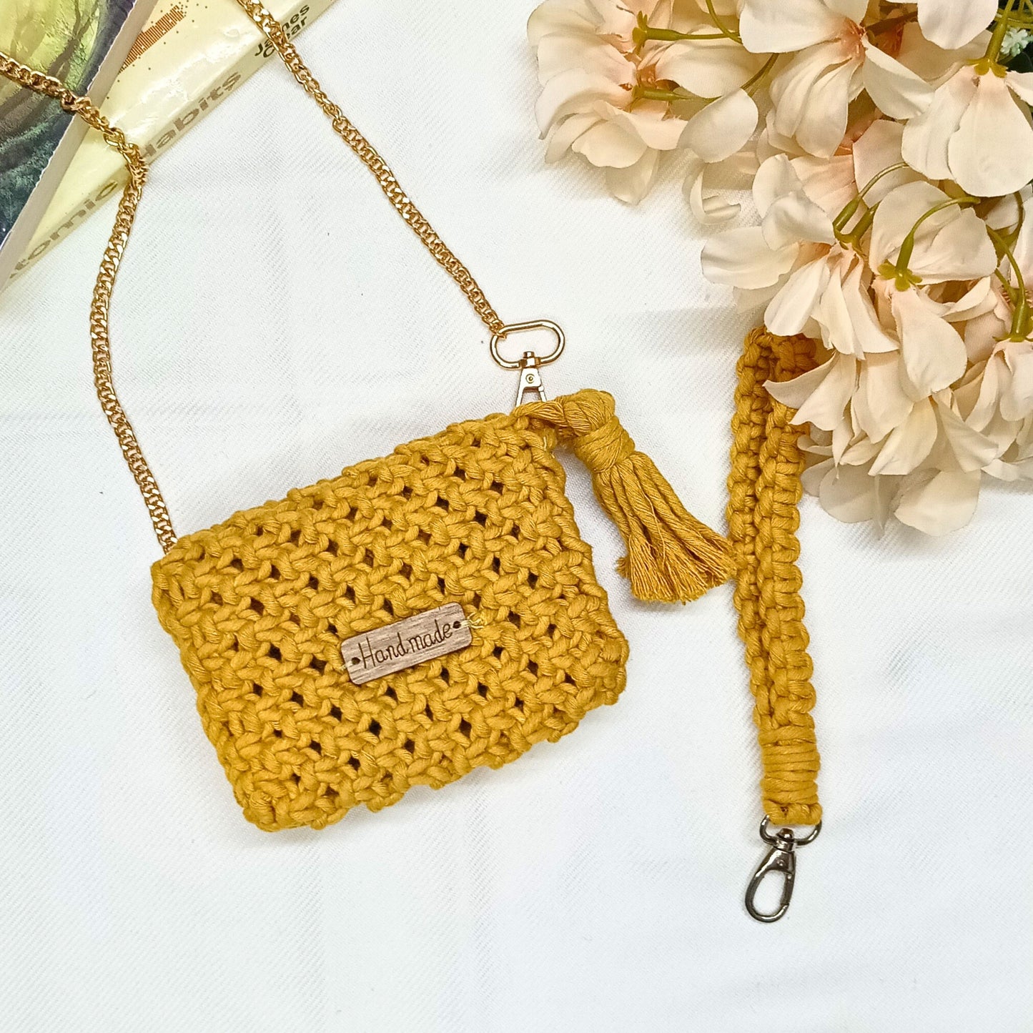 MellowMode Macramé  - Card Wallet - Emerald Fashion