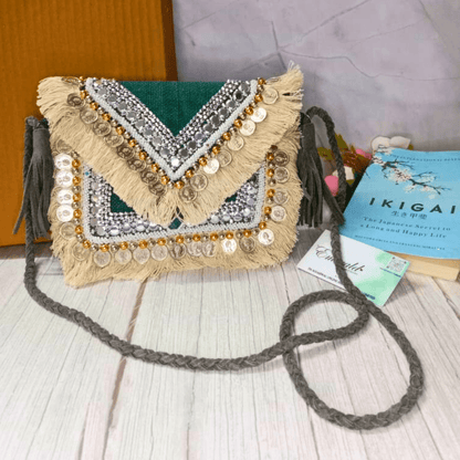 Emerald Breeze Boho Bag