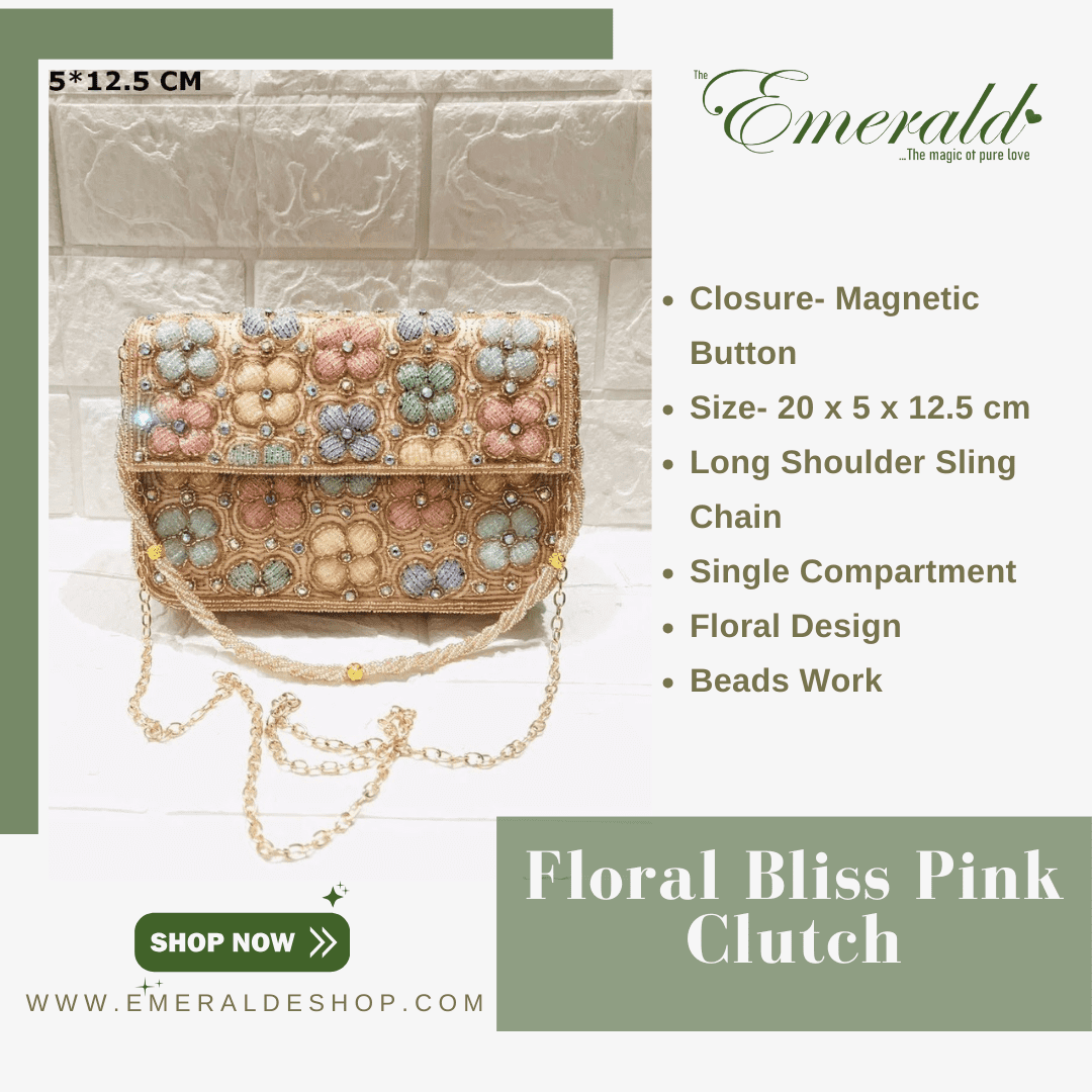 Floral Bliss Pink - Clutch