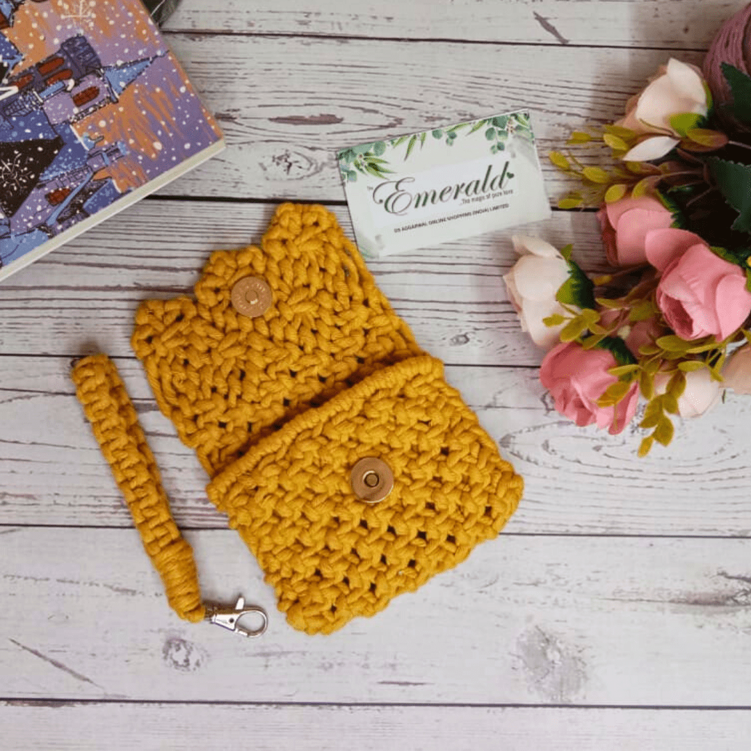 Sunflower Dew Macramé - Card Wallet