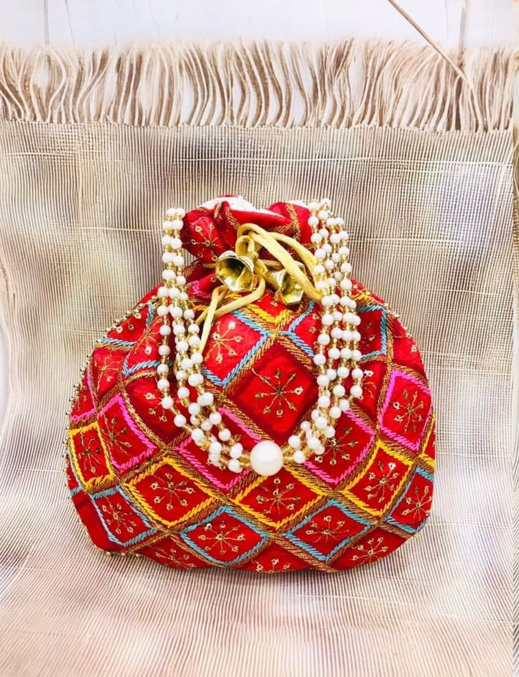 Red Charm Potli Bag